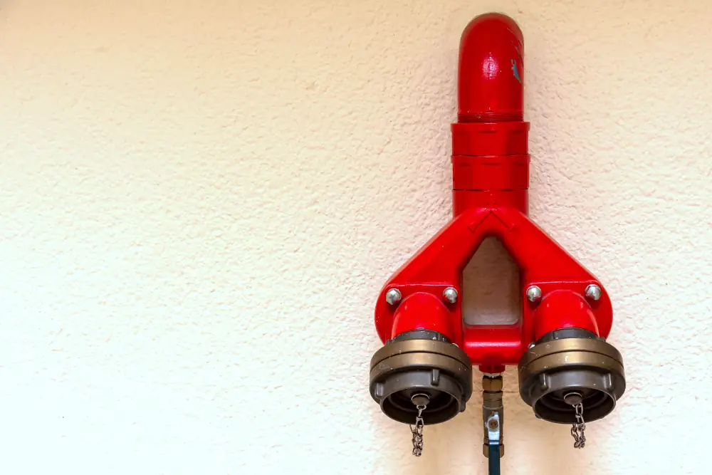 Fire prevention water pipes in the wall